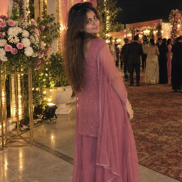 Dark_Pink_Georgette_Sequin_Embroidered_Straight_Kurta_With_Wide_Leg_Palazzo_And_Dupatta_Set