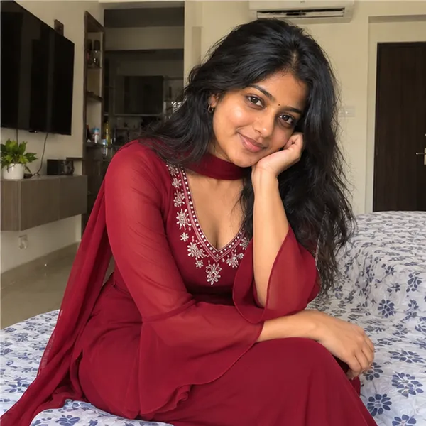 Maroon_Embroidered_V_Neck_Straight_Kurta_With_Flared_Sleeves_And_Dupatta_Set