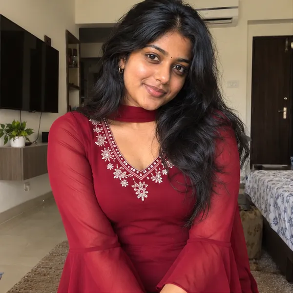 Maroon_Embroidered_V_Neck_Straight_Kurta_With_Flared_Sleeves_And_Dupatta_Set