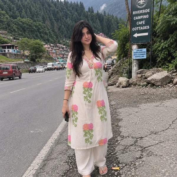 Off_White_Cotton_Multicolor_Rose_Printed_Straight_Kurta_With_White_Palazzo_Set
