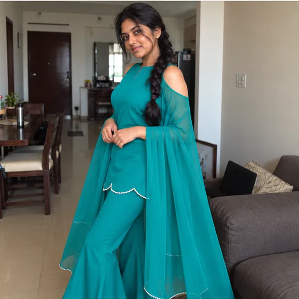 Rama_Green_Viscose_Rayon_Cold_Shoulder_Straight_Kurta_With_Pearl_Lace_Hem_And_Pant_Set