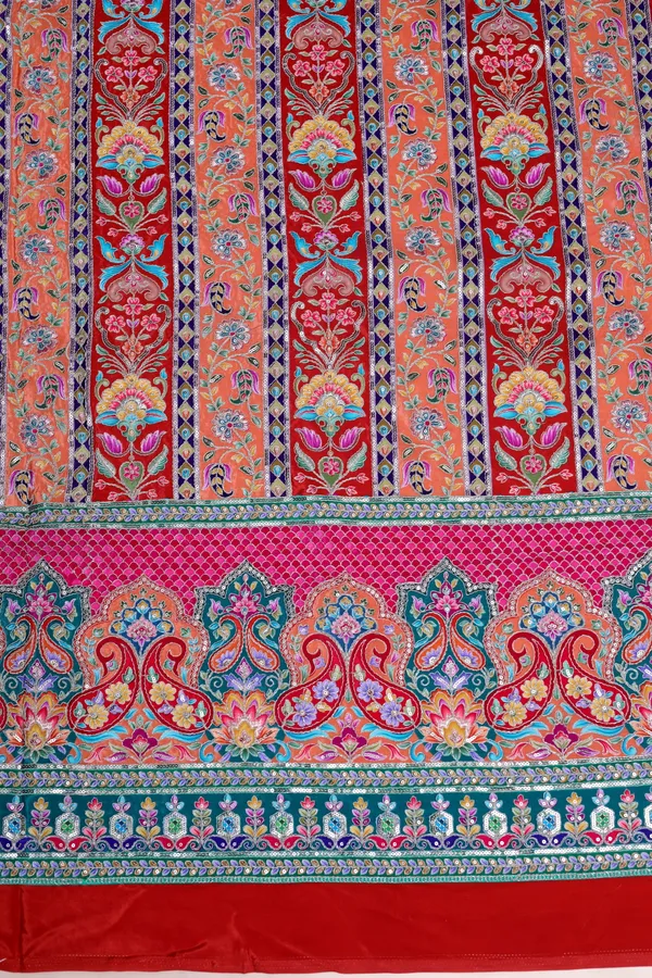 Floral_Stripe_Placement_Print_Fabric_With_Ornamental_Border