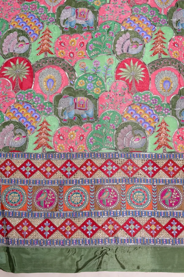Natural_Crepe_Bright_Red_Floral_Buta_Placement_Print_Fabric_With_Heavy_Ornamental_Border