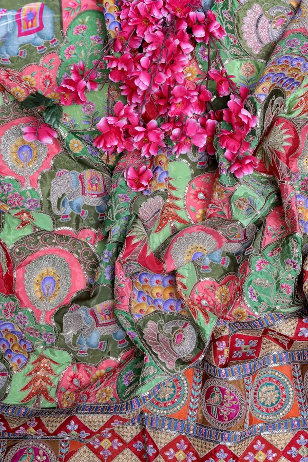 Natural_Crepe_Bright_Red_Floral_Buta_Placement_Print_Fabric_With_Heavy_Ornamental_Border