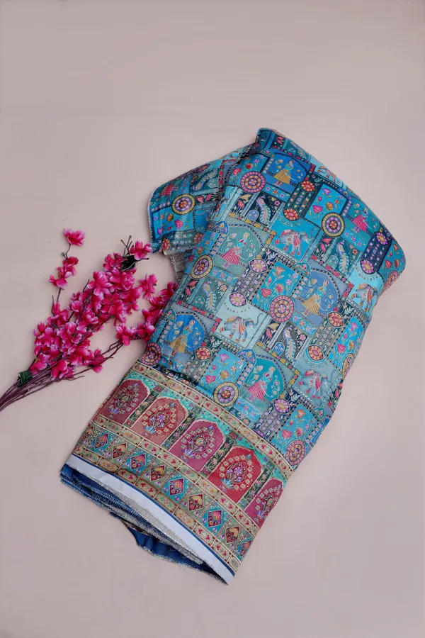 Pure_Viscose_Dolla_Jacquard_Ethnic_Scenic_Position_Print_Fabric_With_Ornamental_Border