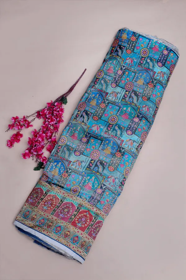 Pure_Viscose_Dolla_Jacquard_Ethnic_Scenic_Position_Print_Fabric_With_Ornamental_Border