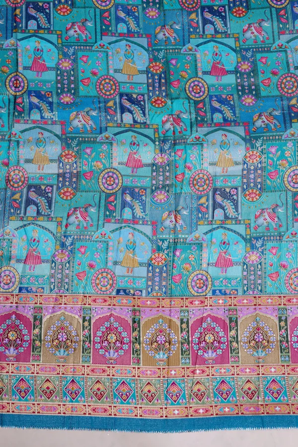 Pure_Viscose_Dolla_Jacquard_Ethnic_Scenic_Position_Print_Fabric_With_Ornamental_Border