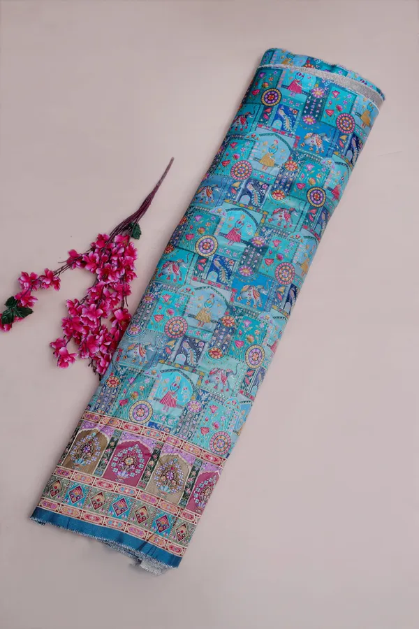 Pure_Viscose_Dolla_Jacquard_Ethnic_Scenic_Position_Print_Fabric_With_Ornamental_Border