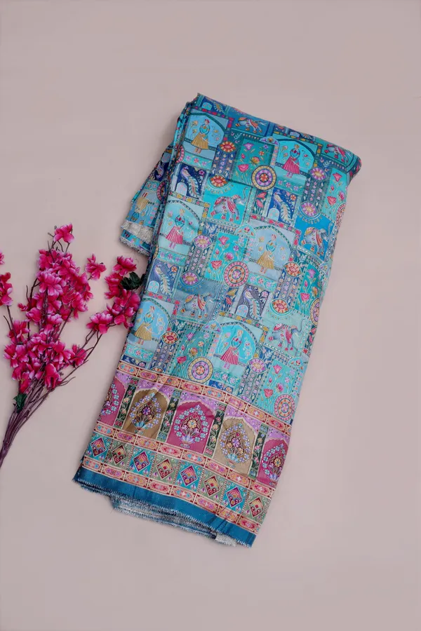 Pure_Viscose_Dolla_Jacquard_Ethnic_Scenic_Position_Print_Fabric_With_Ornamental_Border