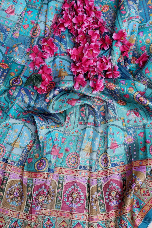 Pure_Viscose_Dolla_Jacquard_Ethnic_Scenic_Position_Print_Fabric_With_Ornamental_Border