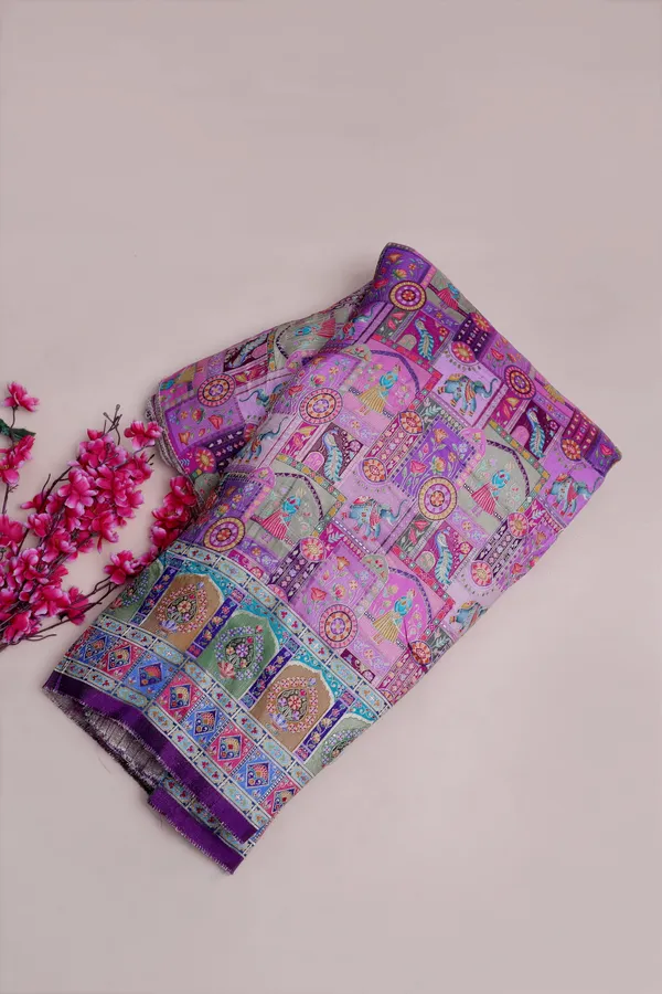 Pure_Viscose_Dolla_Jacquard_Ethnic_Scenic_Position_Print_Fabric_With_Ornamental_Border