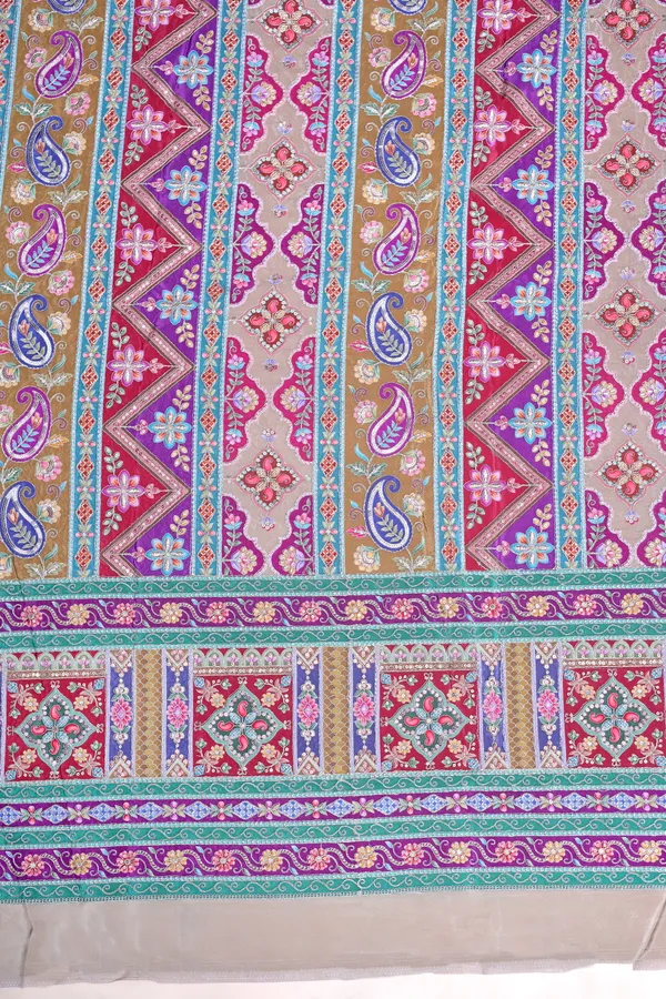 Natural_Crepe_Beige_Geometric_Ethnic_Placement_Print_Fabric_With_Paisley_Ornamental_Border