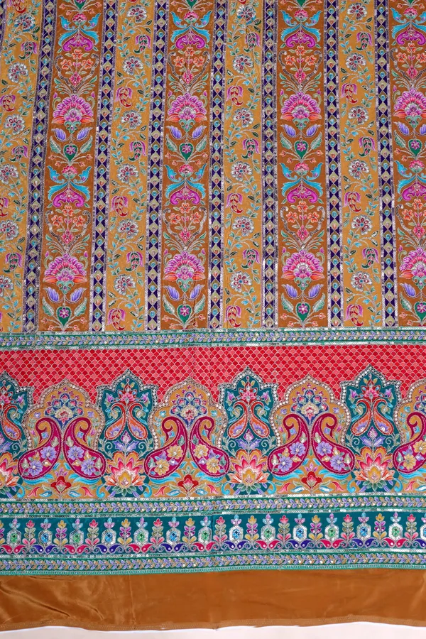 Natural_Crepe_Royal_Blue_Paisley_Floral_Placement_Print_Fabric_With_Peacock_Ornamental_Border
