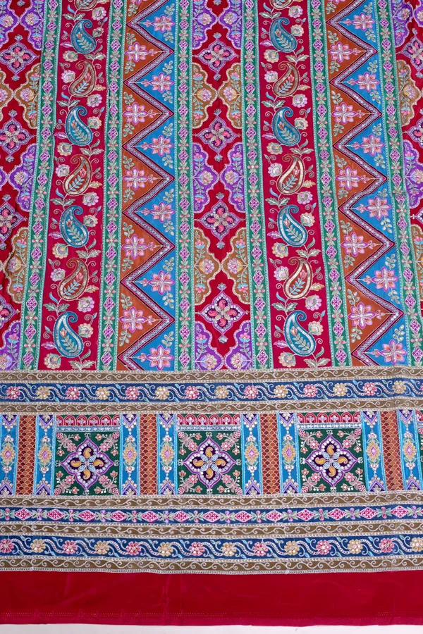 Natural_Crepe_Deep_Red_Geometric_Ethnic_Placement_Print_Fabric_With_Paisley_Ornamental_Border