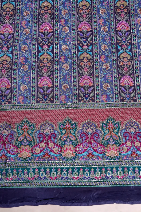 Floral_Stripe_Placement_Print_Fabric_With_Ornamental_Border