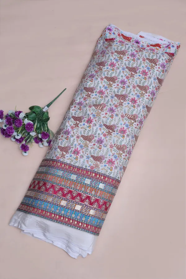 Natural_Crepe_White_Floral_Buta_Placement_Print_Fabric_With_Heavy_Ornamental_Border