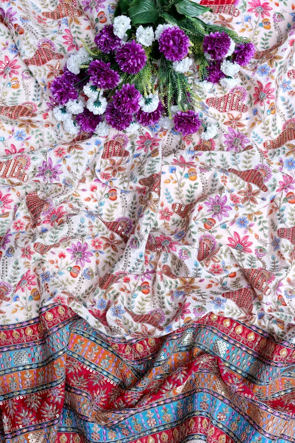 Natural_Crepe_White_Floral_Buta_Placement_Print_Fabric_With_Heavy_Ornamental_Border
