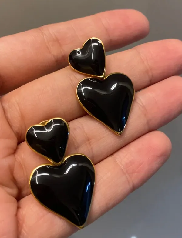 Fallon_Double_Heart_Earrings_Black