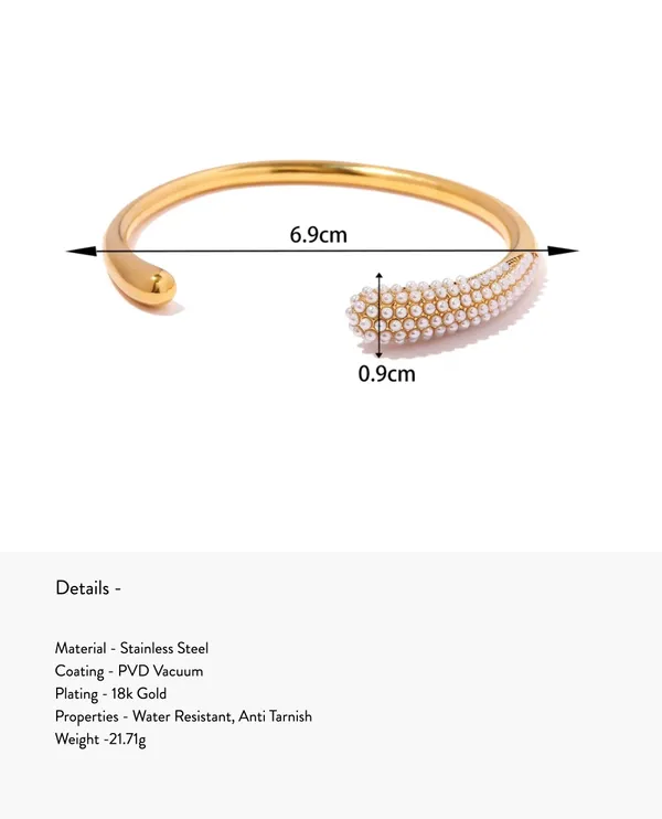 Rae_Pearl_Pebble_Bangle_|_Adjustable_|_Single