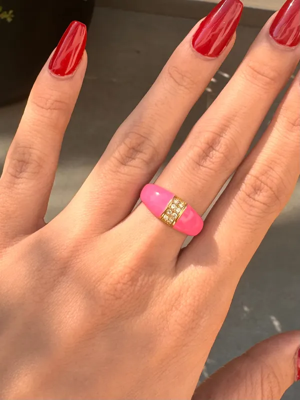Enamel_Dome_Ring_Pink