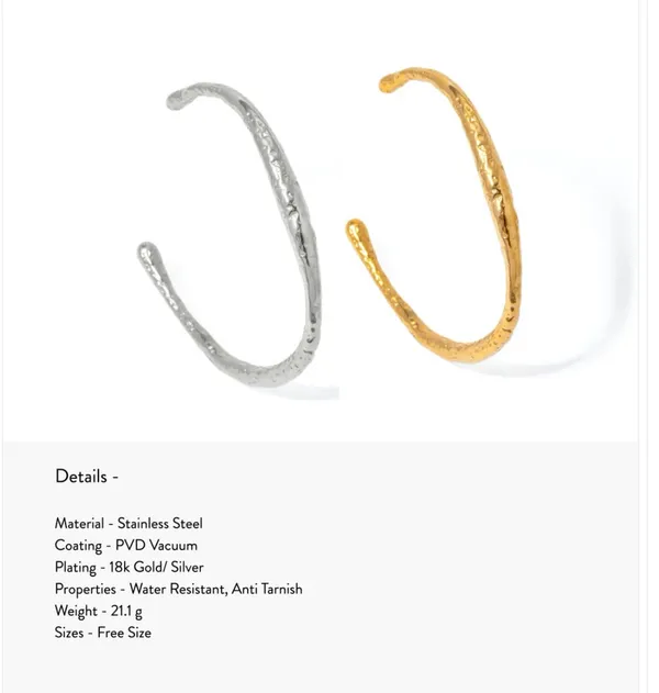 Rae_Wave_Bangle_Adjustable_Single_Silver_Textured
