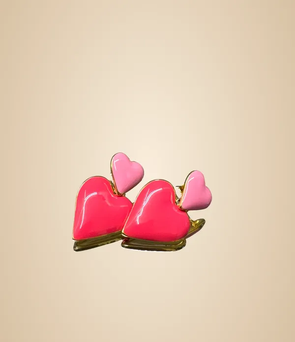 Fallon_Double_Heart_Earrings_Two_Tone_Pink