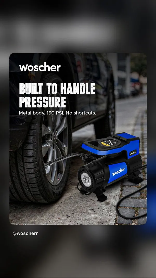 Wascher_Model_767D_Portable_Corded_Tyre_Inflator_12V_Dc,_150_Psi,_Black_And_Blue