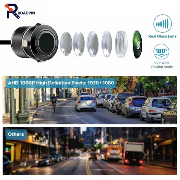 180_Deg_Fisheye_Ahd_1080P_Car_Rear_View_Camera_Universal_Fit_Backup_Camera_With_Real_Glass_Lens