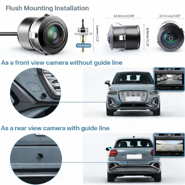 180_Deg_Fisheye_Ahd_1080P_Car_Rear_View_Camera_Universal_Fit_Backup_Camera_With_Real_Glass_Lens