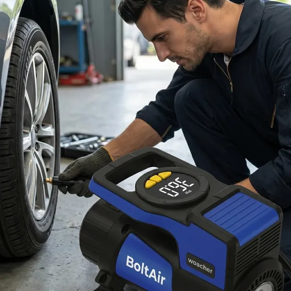 Wascher_Model_767D_Portable_Corded_Tyre_Inflator_12V_Dc,_150_Psi,_Black_And_Blue