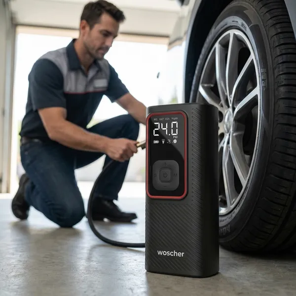 Woscher_Model_Ix_Boost_Pro_Digital_Tyre_Inflator_Cordless_And_Corded_Portable_Air_Compressor_With_Led_Light,_150_Psi,_100W,_12V_Dc