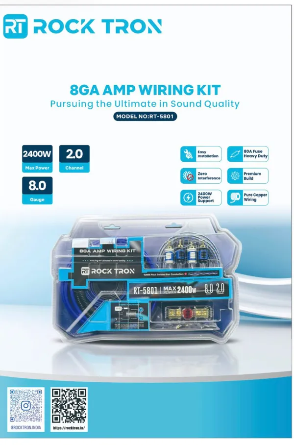 Rock_Tron_8Ga_Amp_Wiring_Kit_2400W_Max_Power,_Pure_Copper_Wiring_Model_Rt_5801
