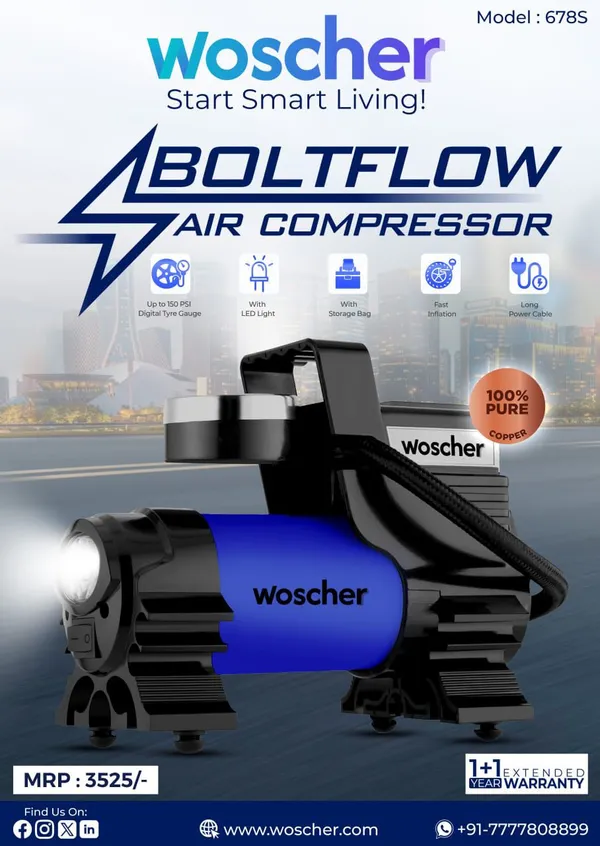 Wascher_G78S_Tyre_Inflator_150_Psi_Portable_Air_Compressor_For_Car,_Bike_And_Cycle