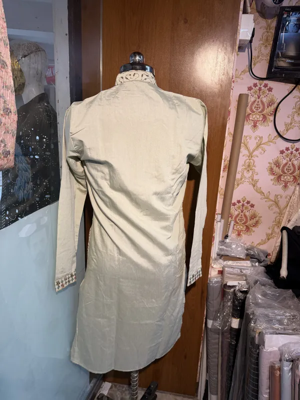 Grey_Cotton_Embroidered_Straight_Kurta_For_Men