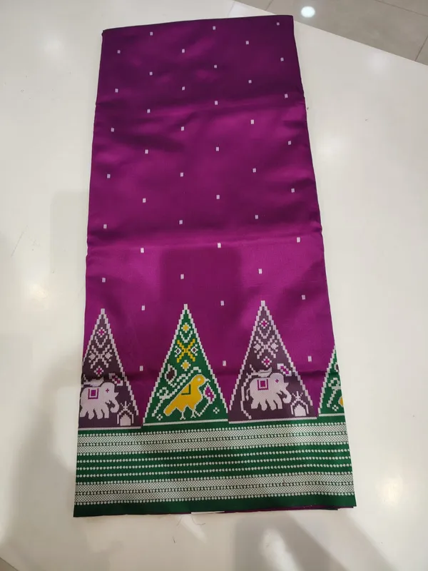 Purple_Pochampally_Silk_Elephant_Motif_Saree_For_Women