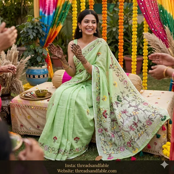 Green_Wild_Linen_Zari_Saree_For_Women