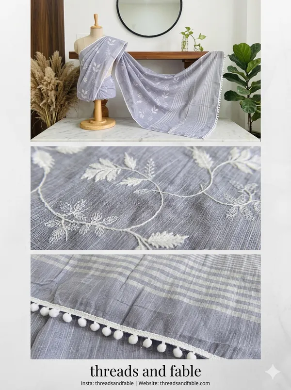Silver_Grey_Austen_Afternoon_Linen_Cotton_Saree_For_Women