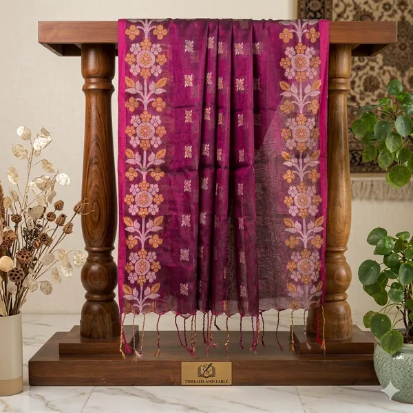 Purple_Nightingale_S_Song_Linen_Tissue_Saree_For_Women