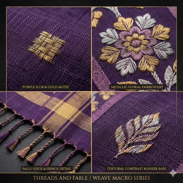 Purple_Lotos_Eater_S_Dream_Linen_Tissue_Saree_For_Women