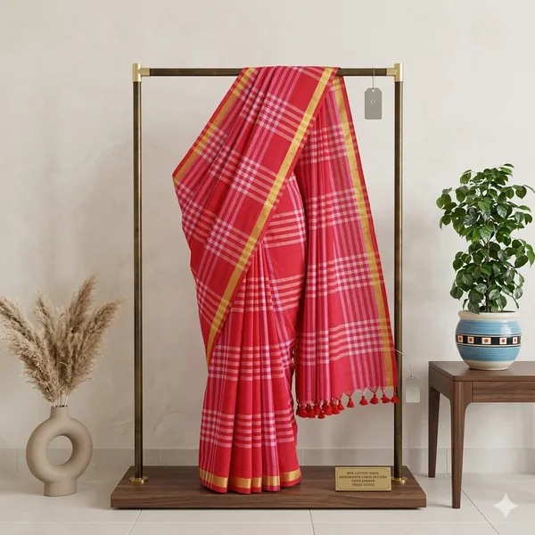 Red_Bathsheba_Crimson_Mul_Cotton_Saree_For_Women