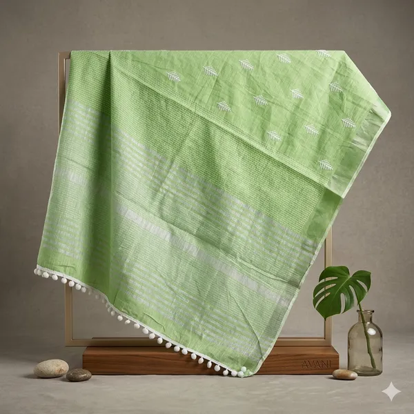Green_Highbury_Linen_Saree_For_Women