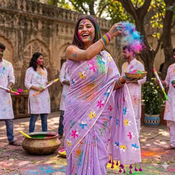 Lavender_Wilder_S_Ode_mul_Cotton_handpaint_Saree_For_Women