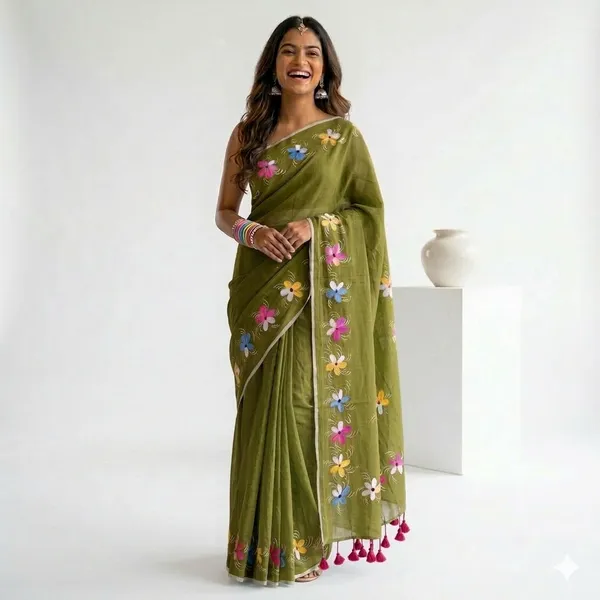 Dark_Green_Wilder_S_Ode_Cotton_Saree_For_Women
