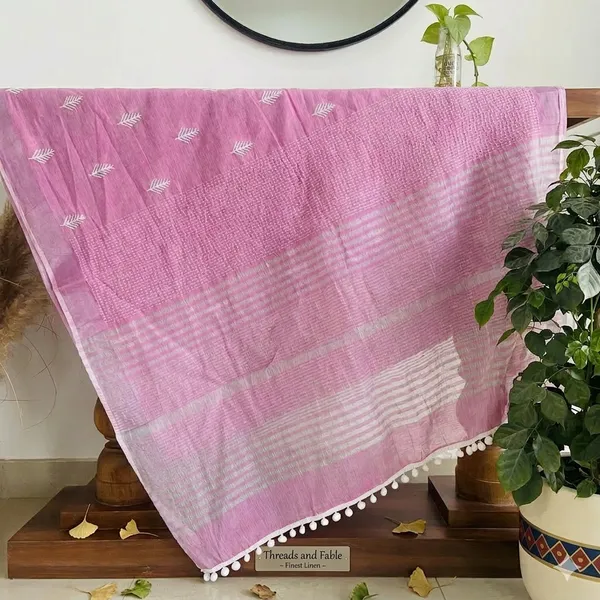 Pink_Dashwood_Grace_Linen_Saree_For_Women