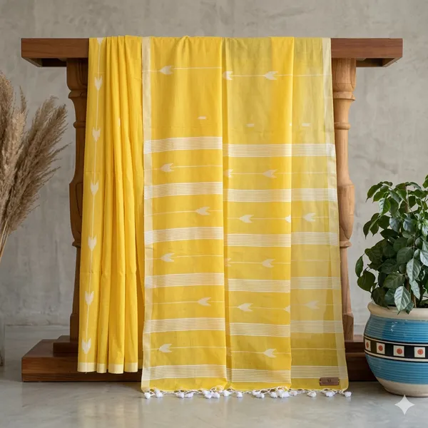 Yellow_Netherfield_Glow_Cotton_Saree_For_Women