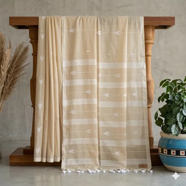 Beige_Netherfield_Glow_Cotton_Saree_For_Women