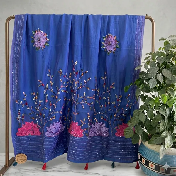 Blue_Catherine_Earnshaw_mul_Chanderi_silk_Saree_For_Women