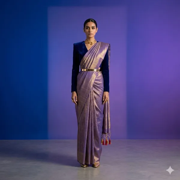 Lavender_Amba_Aura_Tissue_Linen_Saree