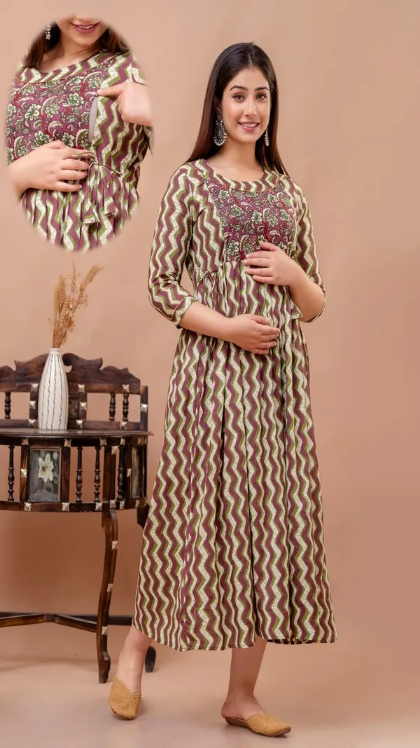 Womens_Printed_A_Line_Maternity_Dress_With_Embellished_Yoke