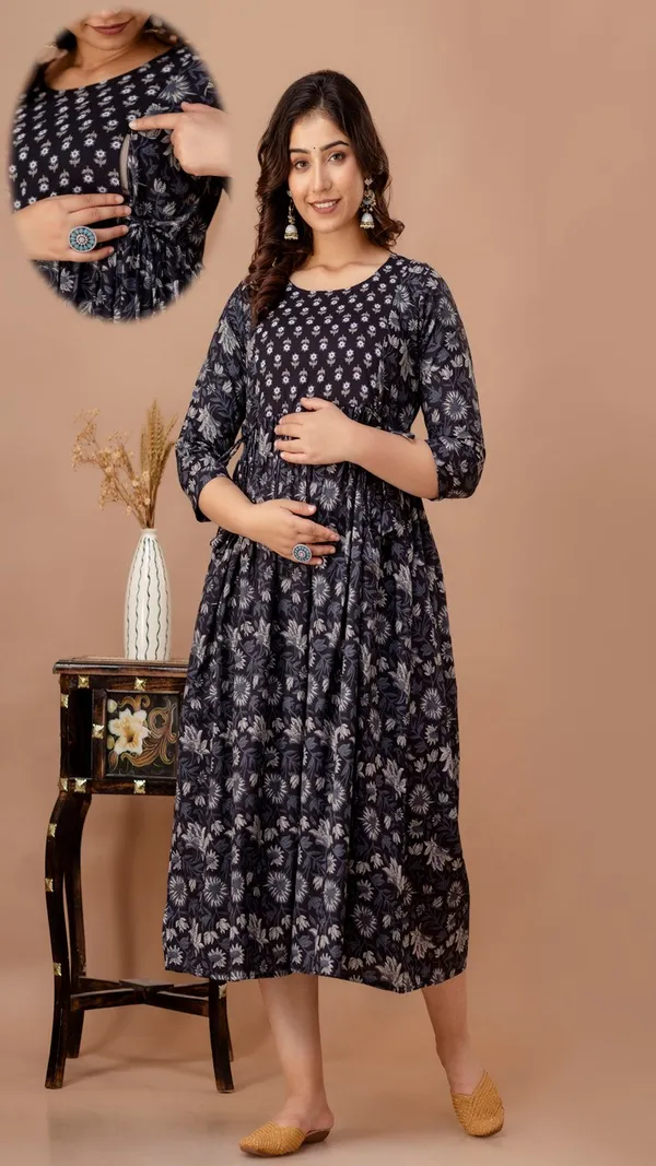 Black_Floral_Print_Maternity_Maxi_Dress_With_Nursing_Access
